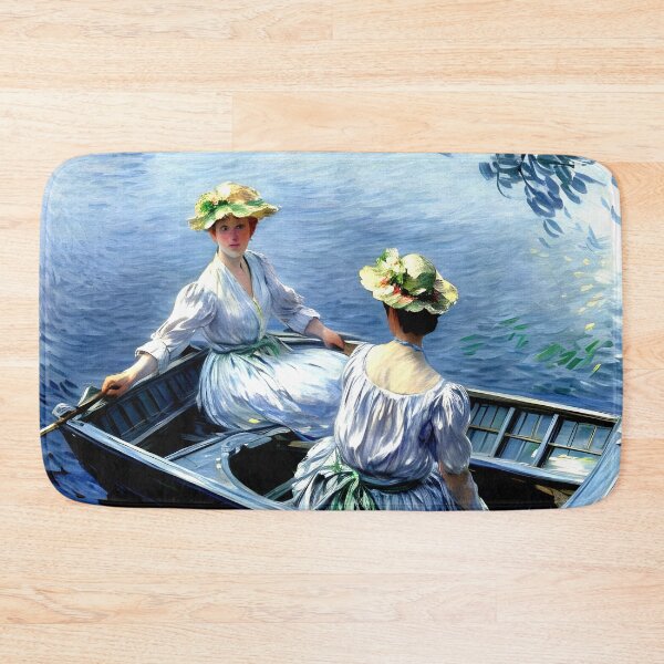 Item preview, The Blue Rowboat: A Tranquil Impressionist Study of Water designed and sold by artdesignsnow.