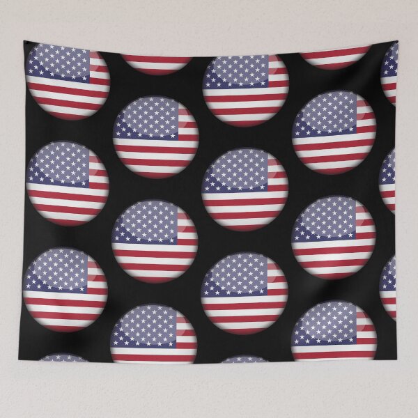 Item preview, United States 3D Round Flag American Pride USA Design designed and sold by yazdogs.