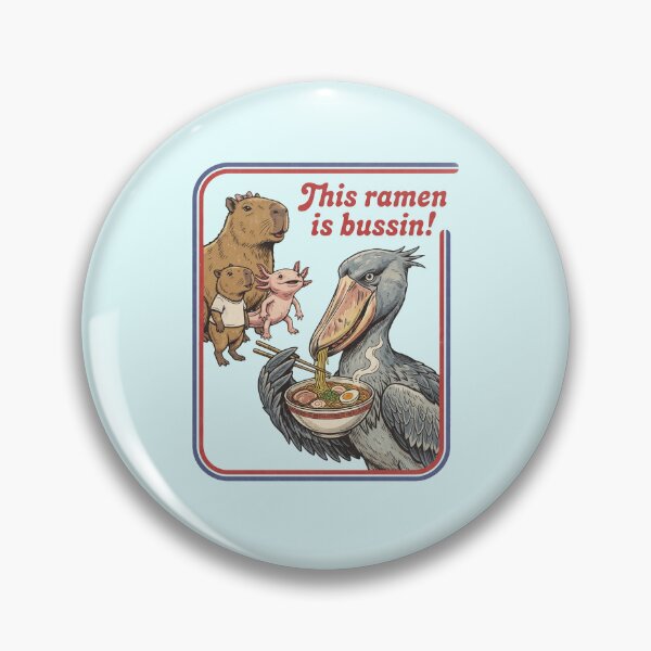Item preview, Este ramen es Bussin Divertido capibara Axolotl shoebill Ramen designed and sold by LOVEARTDESIGN.