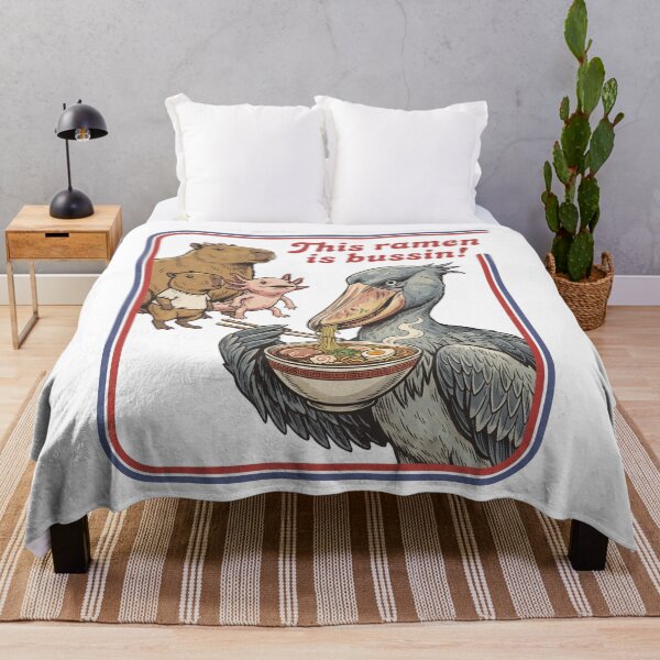 Item preview, This Ramen Is Bussin Funny Capybara Axolotl shoebill Ramen designed and sold by LOVEARTDESIGN.