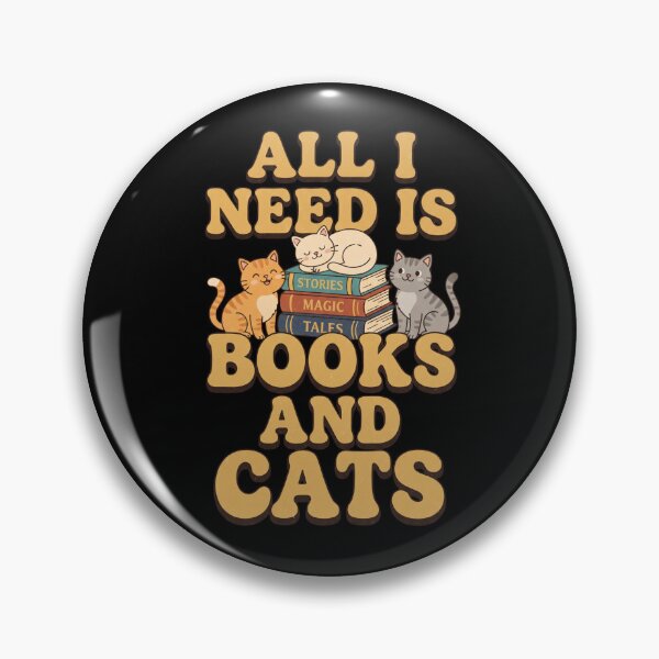 Item preview, All I Need Is Books And Cats - Cute Bookish Cat Lover designed and sold by dudelinart.