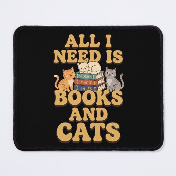 Item preview, All I Need Is Books And Cats - Cute Bookish Cat Lover designed and sold by dudelinart.