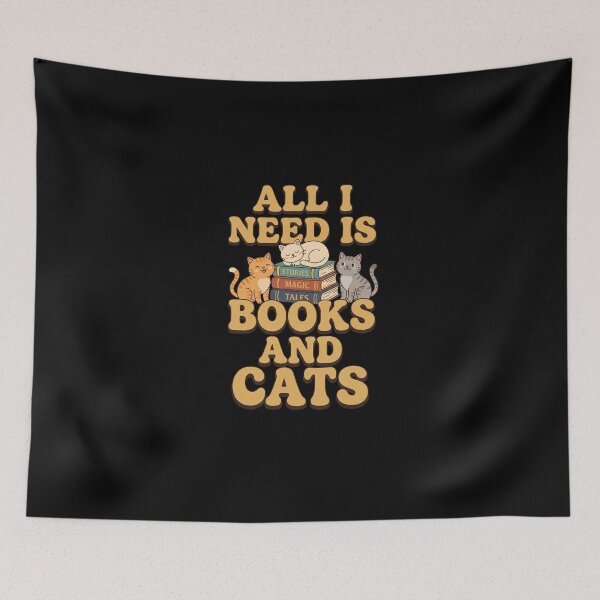 Item preview, All I Need Is Books And Cats - Cute Bookish Cat Lover designed and sold by dudelinart.