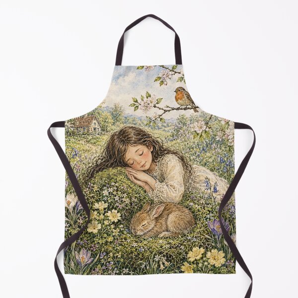 Item preview, Sleeping girl in a spring meadow with a hare designed and sold by thirtyonestars.