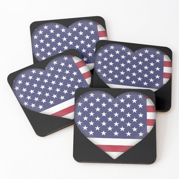 Item preview, United States Flag Heart 3D American Love Gift Design designed and sold by yazdogs.