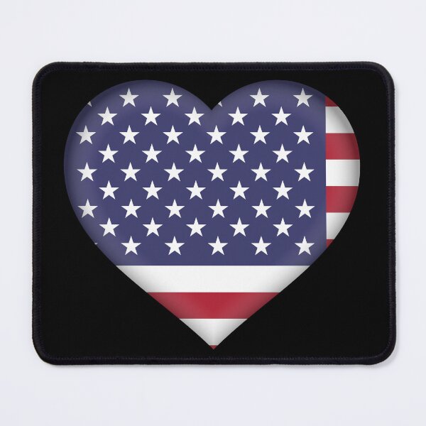 Item preview, United States Flag Heart 3D American Love Gift Design designed and sold by yazdogs.