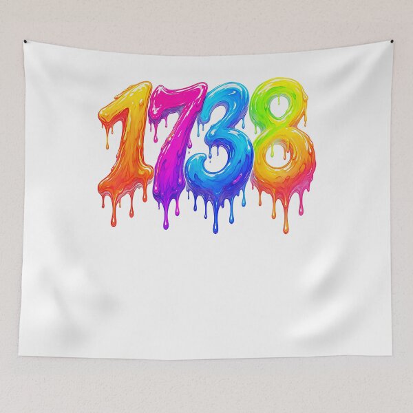 Item preview, Arts Colorfulls Number 1738 Drippy Numbers Meme  designed and sold by MathiasFuchs.