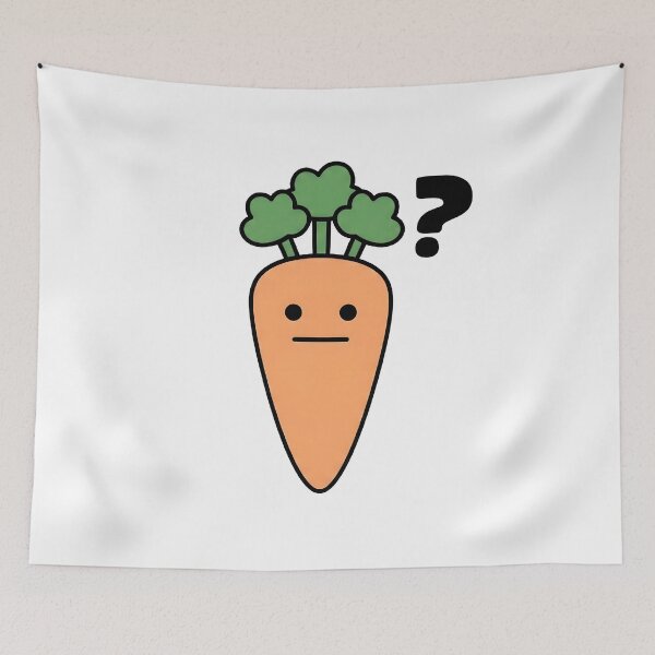 Item preview, cute confused carrot designed and sold by Rockveil Co..