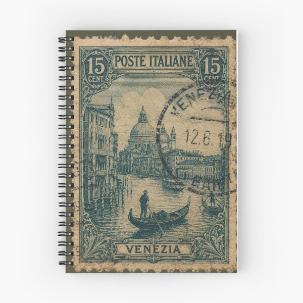 Item preview, Vintage Venezia Postage Stamp – Antique Venice Italy Travel Illustration. designed and sold by Neuro Muse Studio.