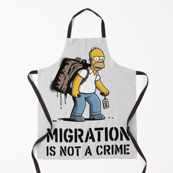 Item preview, HOMER SIMPSON - MIGRATION IS NOT A CRIME designed and sold by 123ks.