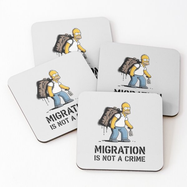 Item preview, HOMER SIMPSON - MIGRATION IS NOT A CRIME designed and sold by 123ks.
