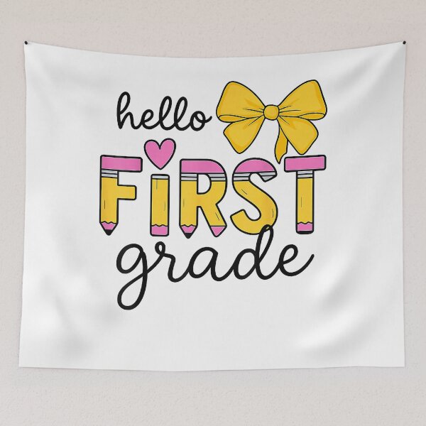 Item preview, Funny Gift Hello First Grade for Girls Boys Cute Back to School Pencil  designed and sold by MathiasFuchs.