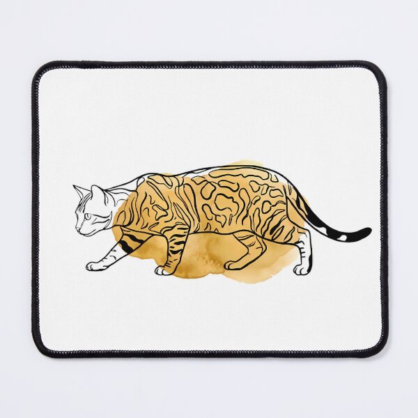 Item preview, Bengal Cat Boho Line Art Spotted Cat Lover Gift designed and sold by GTFullShop.