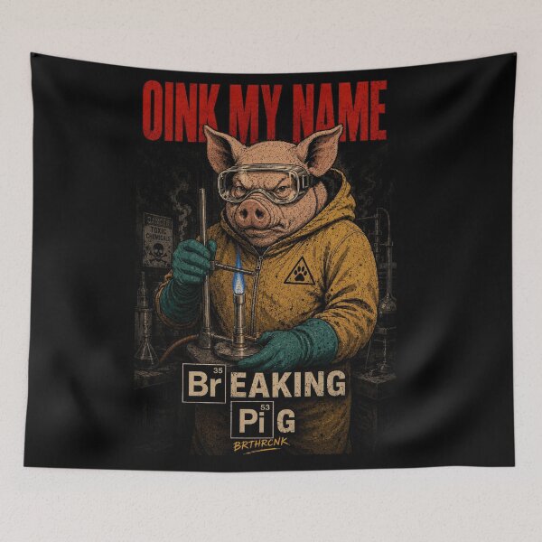 Item preview, Oink My Name - Breaking Pig Chemist - Funny Toxic Pig Lab Art designed and sold by BRTHRCNK01.