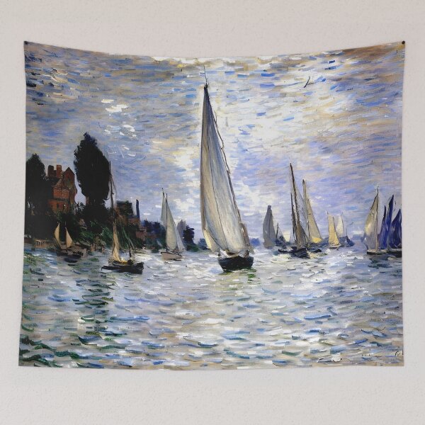 Item preview, The Boats, Regatta at Argenteuil: A Sunlit Impressionist Scene of Sailing designed and sold by artdesignsnow.