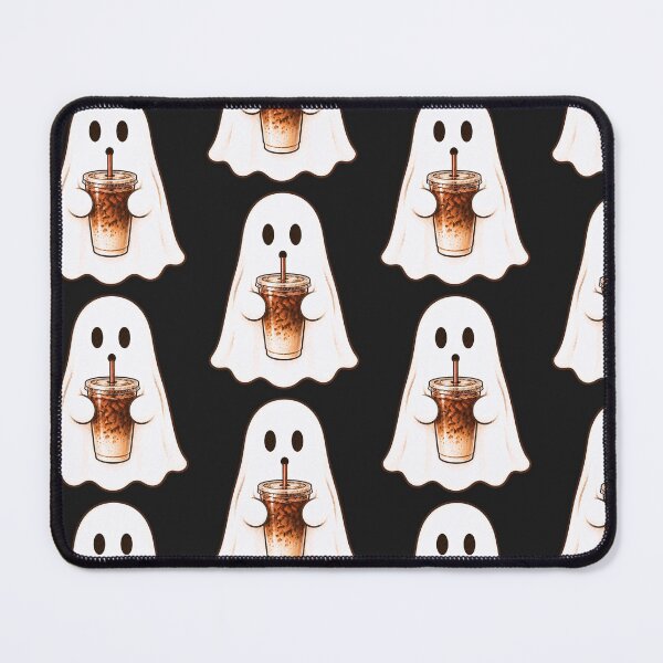 Item preview, Cute Retro Ghost Drinking Iced Coffee Halloween designed and sold by JerdbordinShop.
