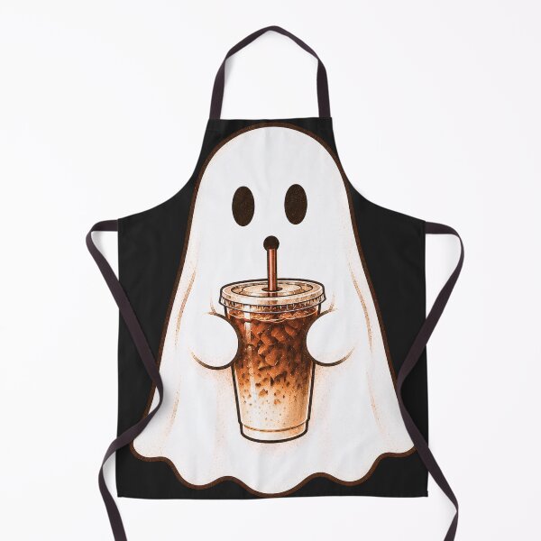 Item preview, Cute Retro Ghost Drinking Iced Coffee Halloween designed and sold by JerdbordinShop.