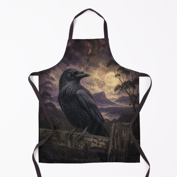Item preview, Moonlit Raven Sentinel – Dramatic Night Landscape Illustration designed and sold by Designs By Ms Mal_Tas.
