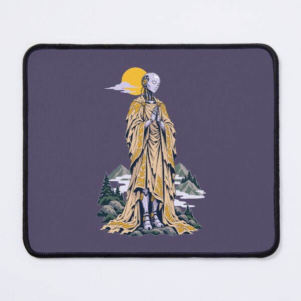 Item preview, Zen Robot Pilgrim – Praying Machine at Mountain Sunrise designed and sold by KungPowUnicorn.