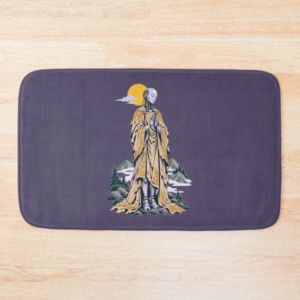 Item preview, Zen Robot Pilgrim – Praying Machine at Mountain Sunrise designed and sold by KungPowUnicorn.