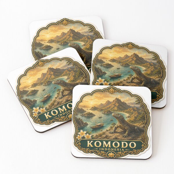 Item preview, Komodo Indonesia – Komodo Dragon, Islands & Coastal Travel Art designed and sold by ChicClicker.