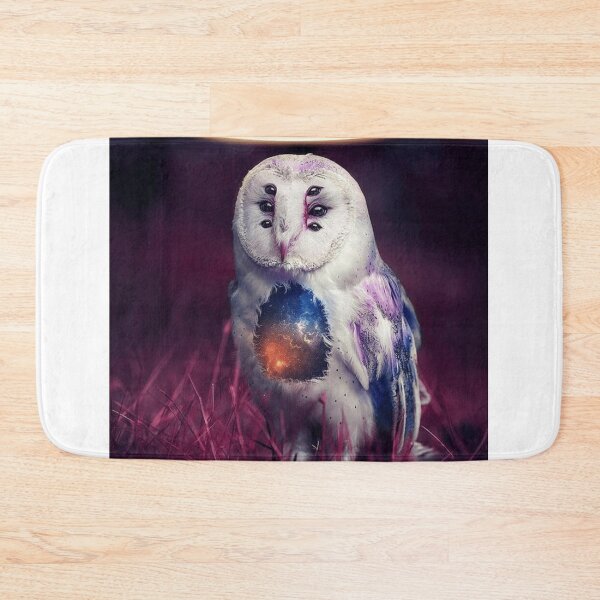 Item preview, Mystical Four Eyed Owl – Surreal Cosmic Art designed and sold by Bathu Designs.