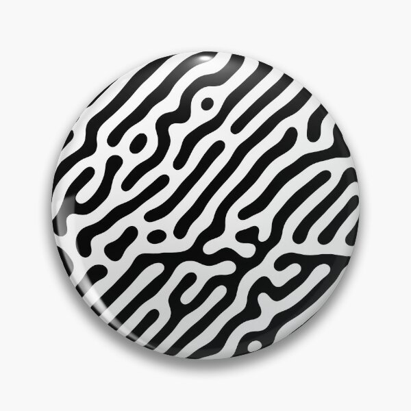 Item preview, Elongated Turing Pattern Black and White  designed and sold by GraymanGraphic.
