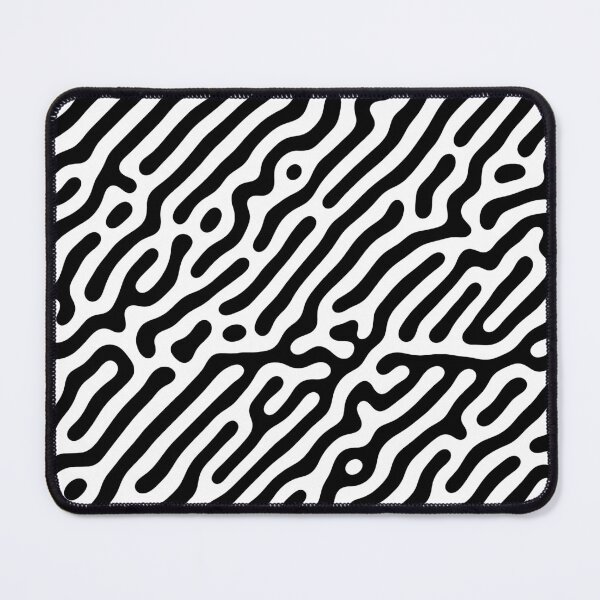 Item preview, Elongated Turing Pattern Black and White designed and sold by GraymanGraphic.
