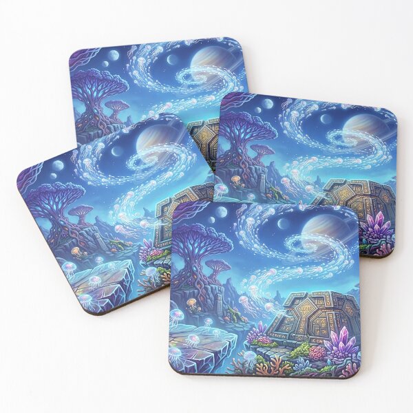 Item preview, Fantasy cosmic underwater world designed and sold by Agnisherl.