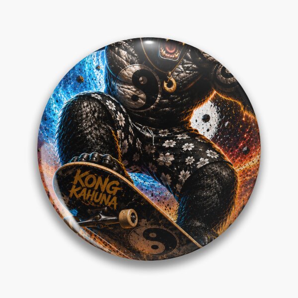 Item preview, Kong Kahuna Yin yang Skateboarding Gorilla-Boardslide designed and sold by EterniaE.