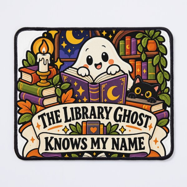 Item preview, The Library Ghost Knows My Name designed and sold by supertae.