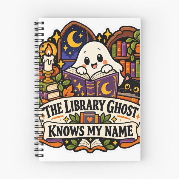 Item preview, The Library Ghost Knows My Name designed and sold by supertae.