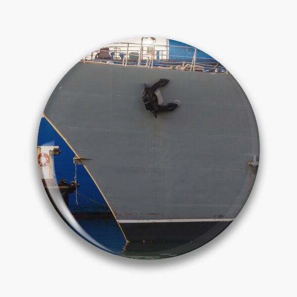 Item preview,  Gray Ship Bow Docked at Harbor With Calm Water Reflection and Industrial Port Details designed and sold by Nmallia.