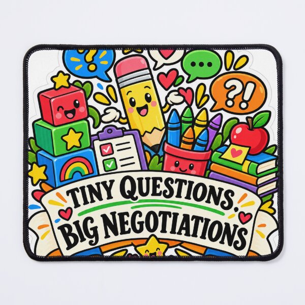 Item preview, Tiny Questions Big Negotiations Preschool Teacher designed and sold by supertae.