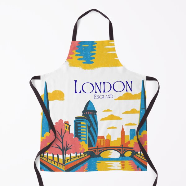 Item preview, Retro  London four season postersummer, skyline, The Shard, Gherkin, Thames, Big Ben,  London, Abstract art piece, beautiful unique London line art designed and sold by Coolparrotgirl.