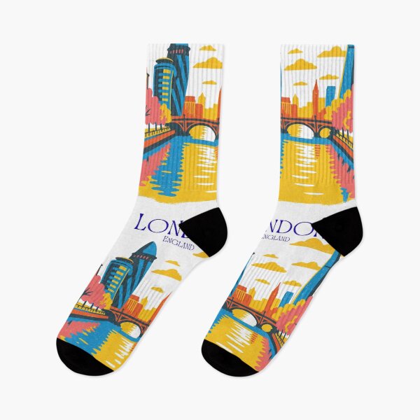 Item preview, Retro  London four season postersummer, skyline, The Shard, Gherkin, Thames, Big Ben,  London, Abstract art piece, beautiful unique London line art designed and sold by Coolparrotgirl.