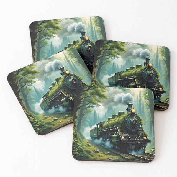Item preview, Emerald Express Through the Enchanted Forest designed and sold by DreamyWallVibes.