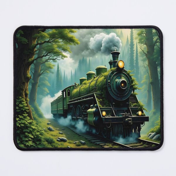 Item preview, Emerald Express Through the Enchanted Forest designed and sold by DreamyWallVibes.