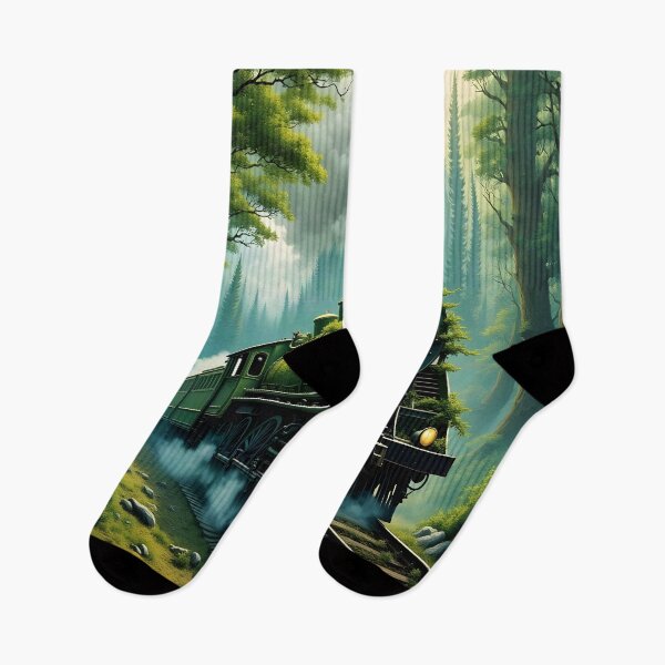 Item preview, Emerald Express Through the Enchanted Forest designed and sold by DreamyWallVibes.