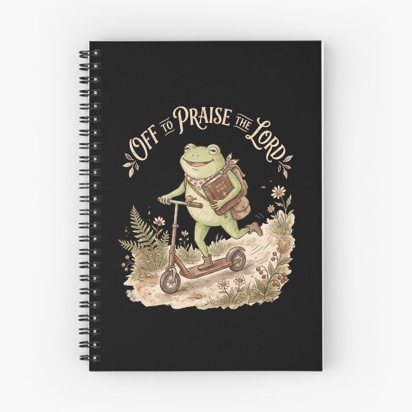 Item preview, Off to praise the Lord funny frog  designed and sold by Parallel Label .