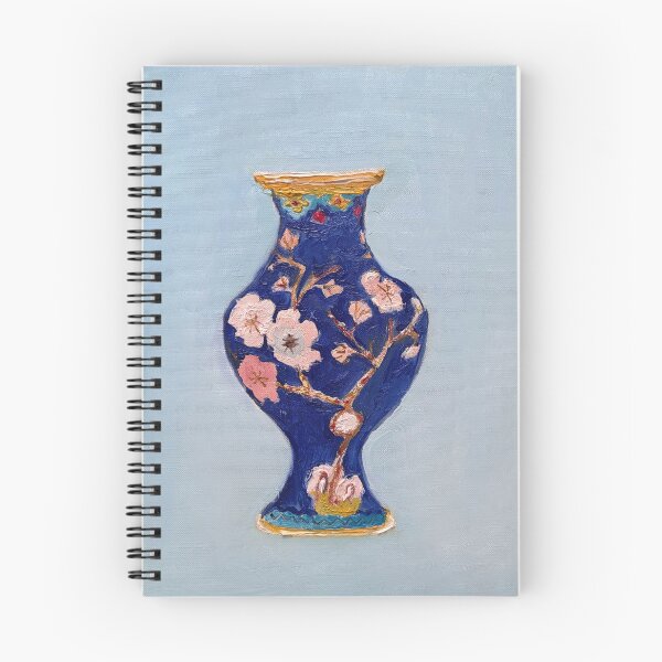 Item preview, Blue flower vase with gold details designed and sold by IvaSoulArt.