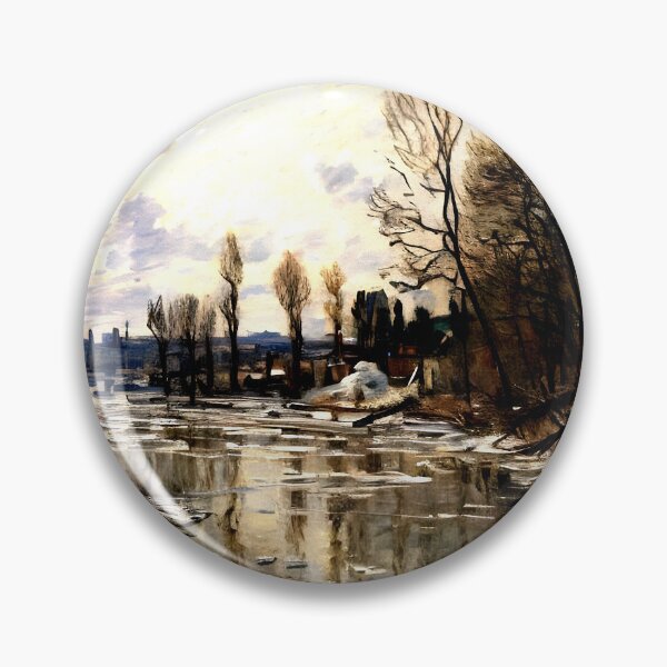 Item preview, The Break-Up of the Ice: A Luminous Impressionist Study of Melting River Ice designed and sold by artdesignsnow.