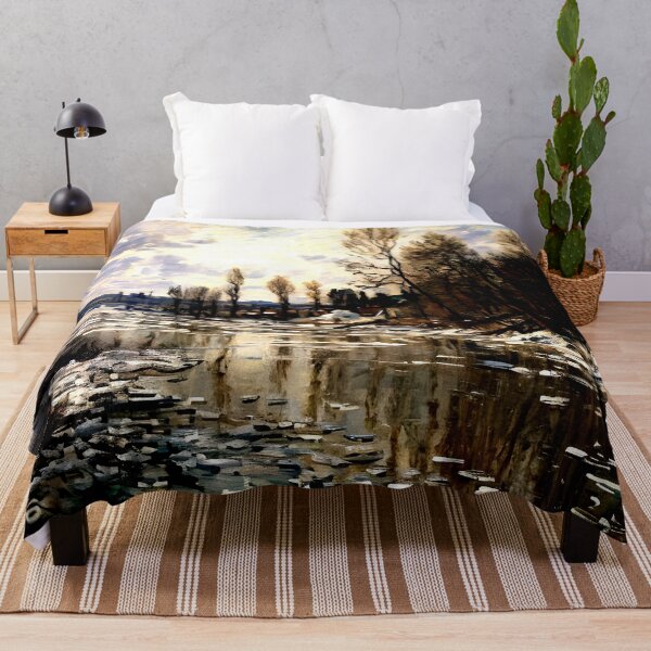 Item preview, The Break-Up of the Ice: A Luminous Impressionist Study of Melting River Ice designed and sold by artdesignsnow.
