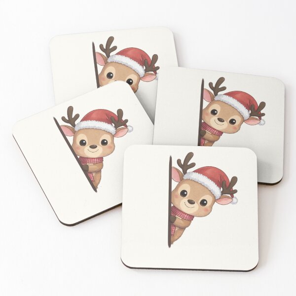 Item preview, Cute Christmas Reindeer Peeking designed and sold by jo-e-basta.