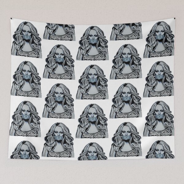 Item preview, Stormy Daniels - Buying Silence Blue Black Portrait designed and sold by kritis-perling.