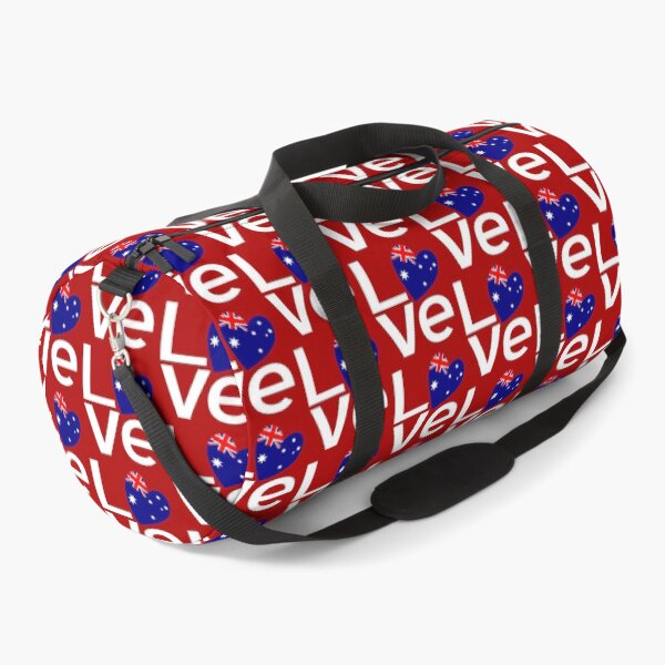 Item preview, Aussie LOVE Heart Design with Australia Flag – Red & White Typography designed and sold by AuntieShoe.