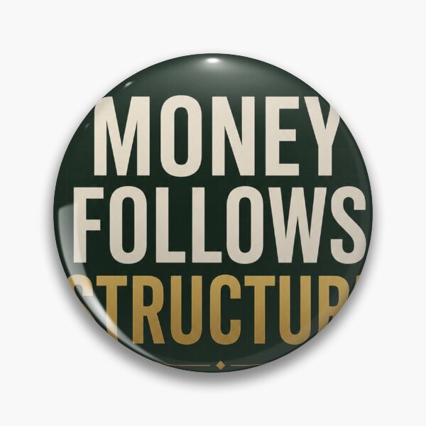 Item preview, Money Follows Structure | Dark Green Minimalist Finance Poster designed and sold by Zaramodo.