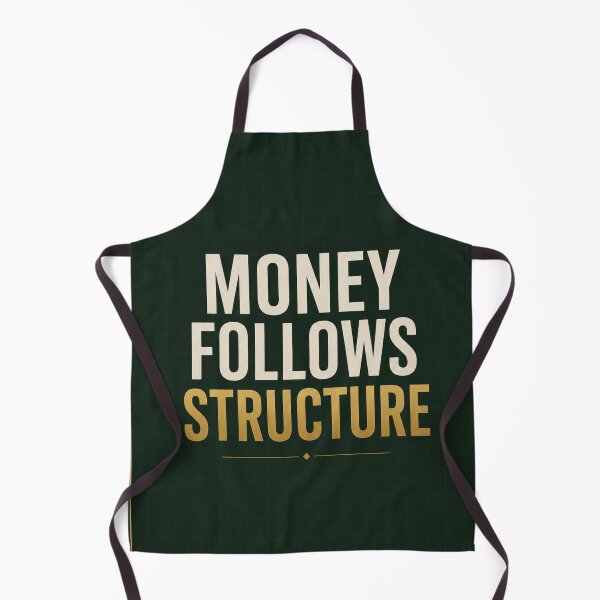 Item preview, Money Follows Structure | Dark Green Minimalist Finance Poster designed and sold by Zaramodo.