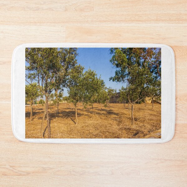Item preview, Young Olive Orchard On Dry Mediterranean Hillside With Blue Sky And Golden Sunlight designed and sold by Nmallia.