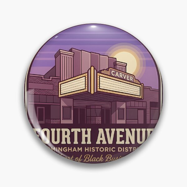 Item preview, Fourth Avenue Historic District Birmingham Marquee Sticker designed and sold by DetourDgn.